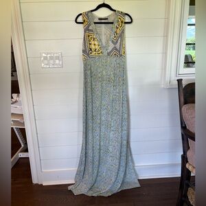 Zara Basic Tribal Print Maxi Dress